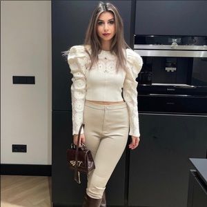 ZARA COMBINATION KNIT TOP